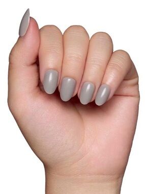Glamnetic Short Oval Press-On Nails - Pure Gray